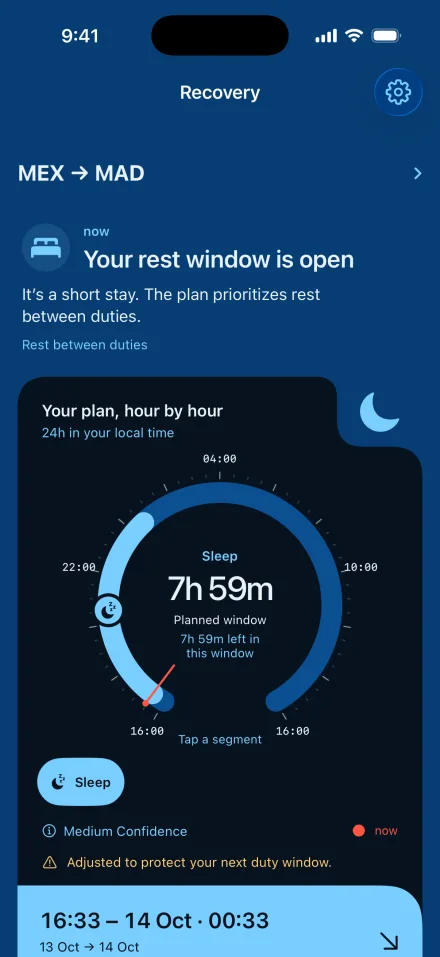 Recovery, with suggested rest and the next report